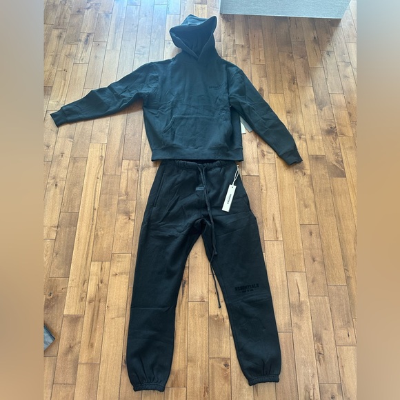 Essentials Back Label Essentials | Shirts | Essentials Black Hoodie With Woven Neck Label ...